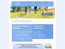 Tablet Screenshot of kneippverein-zw.de